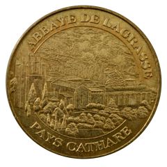 Tourist token - Monnaie de Paris - Lagrasse - The Abbey overview