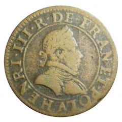 Double Tournois - Henri III Paris mint, 1st type