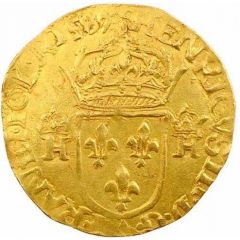Gold Ecu with sun - Henry III 5th type