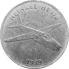 Shell Token - Man in Flight #10 - Heinkel HE 178, 1939