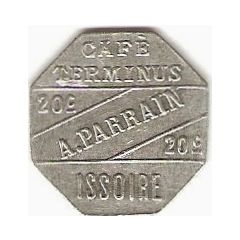 20 Centimes - Café Terminus , A. Parrain - Issoire [63]