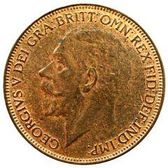 1 Penny - George V modified effigy