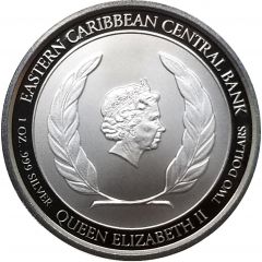 2 Dollars - Elizabeth II Sisserou Parrot