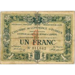 1 Franc - Chambre de Commerce d`Evreux 27