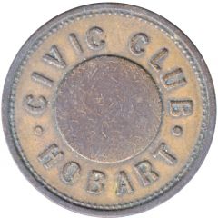 Club Check - Civic Club - Hobart 1 Shilling