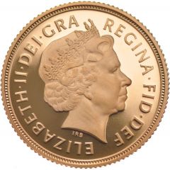 1 Sovereign - Elizabeth II 4th portrait, with streamer