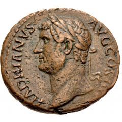 Dupondius or As - Hadrian ADVENTVS AVG MAVRETANIAE S C, Mauretania