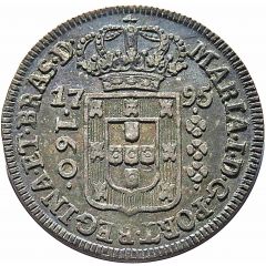 160 Réis - Maria I Low and High Crowns, Lisbon Mint