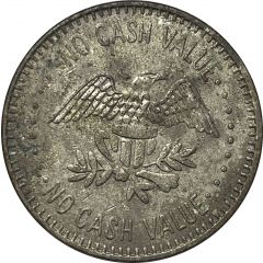Game Token - No Cash Value Eagle and Space Ship