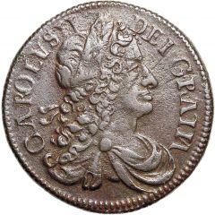 1/2 Penny - Charles II large letters
