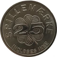 25 Spillemærke - Clover Spillemønt Denmark
