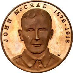 Medal - John McCrae In Flanders Fields