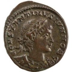 Nummus - Constantinus II GLORIA EXERCITVS, one standard, Constantinopolis