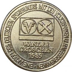 Wandergroschen Volkswandertag 1989 - Stollberger Mariengroschen 1723