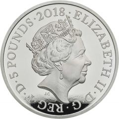 5 Pounds - Elizabeth II Prince Charles 70th Birthday, Platinum Piedfort