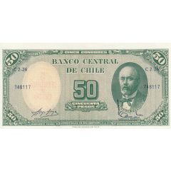 5 Centesimos Overprint on 50 Pesos P#121