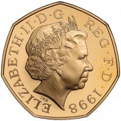 50 Pence - Elizabeth II NHS 50th Anniversary, Gold Proof