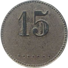 15 Pfennig Werth-Marke, Countermarked `H`