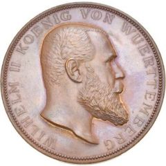Prize medal of the exhibition for electrical engineering and arts and crafts in Stuttgart - Wilhelm II