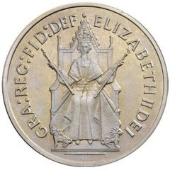 25 New Pence - Elizabeth II Silver Jubilee, Sindall pattern