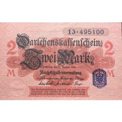 2 Mark Darlehenskassenschein - blue seal