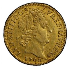 1/2 Gold Louis with 8 Ls and insignia - Louis XIV
