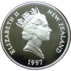 20 Dollars - Elizabeth II 3rd Portrait, Golden Wedding Anniversary, Silver Proof