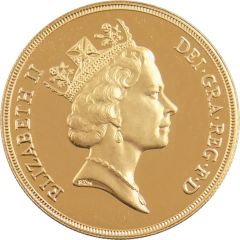 5 Sovereigns - Elizabeth II 3rd portrait, Proof