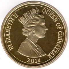 1 Crown - Elizabeth II WW1 Sea, Gold Plated