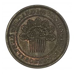 Hard Times Token - Alfred Willard / Combs, Brushes, Jewelry, etc. Boston, MA