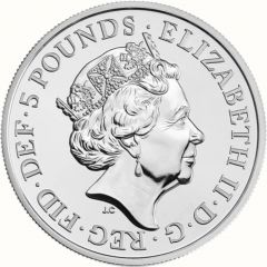 5 Pounds - Elizabeth II 5th portrait, King Canute