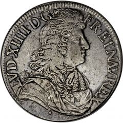 Ecu with cravat - Louis XIV 1st type