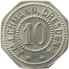 10 Pfennigs - Dresden J. M. Lehmann