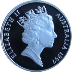 1 Dollar - Elizabeth II 3rd Portrait - Sir Charles Kingsford Smith - Small Head, Silver Proof