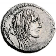 Denarius Hostilia: Lucius Hostilius Saserna, L•HOSTILIVS SASERN