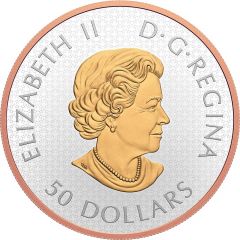 50 Dollars - Elizabeth II Maple Leaf in Motion