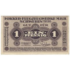 1 Pfennig Fokker-Flugzeugwerke
