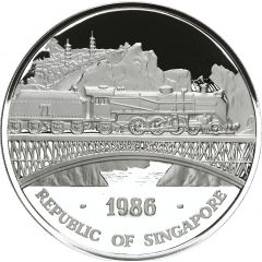 5 Ounces Singapore-Malaysia Railroad Centenary
