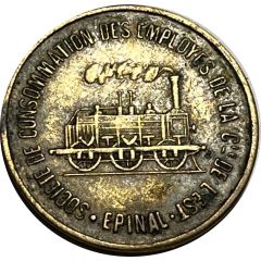 5 centimes Société de consommation des employés de la compagnie de l`Est Epinal (88