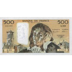 500 Francs - Pascal type 1968 uniface
