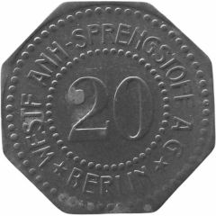20 Pfennigs - Berlin Westf. Anh. Sprengstoff AG
