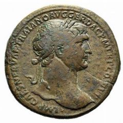 Sestertius - Trajan S P Q R OPTIMO PRINCIPI S C, Concordia