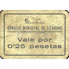 0.25 Pesetas Titaguas