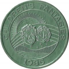 Mardi Gras Token - Krewe of Pontchartrain Children`s Fantasies, green