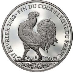 La Franc 2002 - Fin du cours légal argent