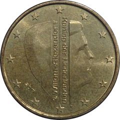 50 Euro Cents - Willem-Alexander 2nd map, birthday of Willem-Alexander