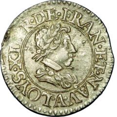 Denier Tournois - Louis XIII Paris, 2nd type