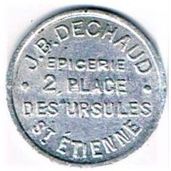 1 Franc - Epicerie J.B Dechaud - Saint-Etienne 42