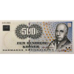 500 Kroner Famous Men and Women. Type 2, enhanced security features