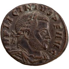 Nummus - Licinius I SOLI INVICTO COMITI, R/X-F, Rome
